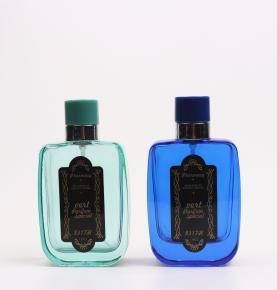 Flat glass perfume bottle